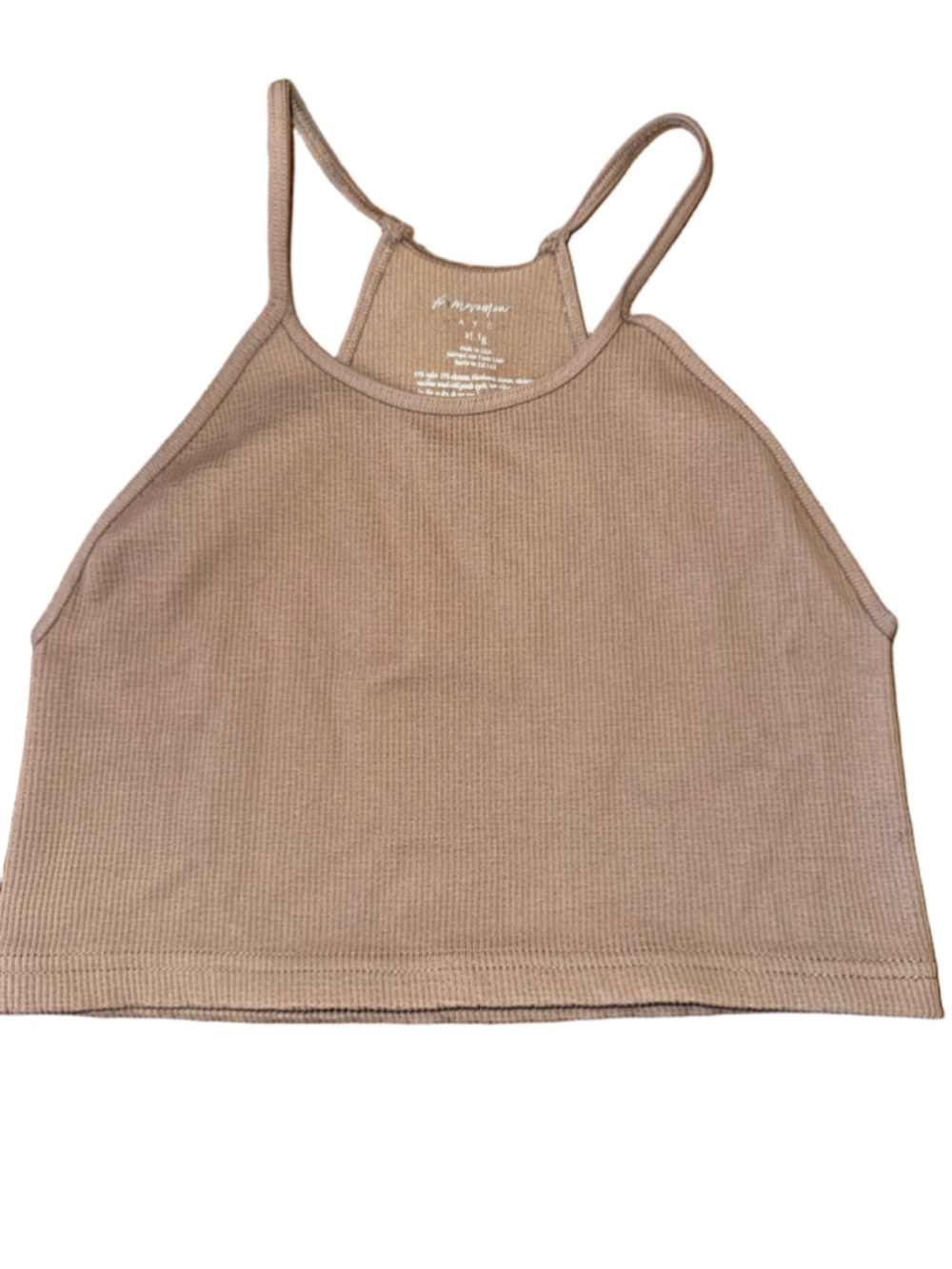 FP Movement Ribbed Tank Top Beige Size XL